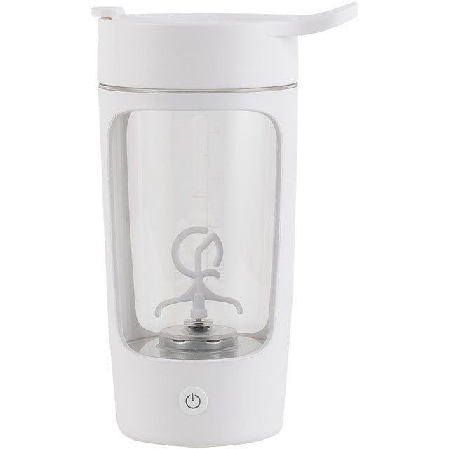 Electric Protein Shaker Bottle with Integrated Stirrer