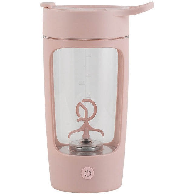 Electric Protein Shaker Bottle with Integrated Stirrer