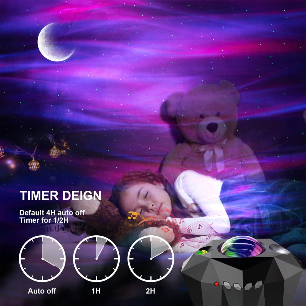Projector Night Light with Bluetooth Music Speaker